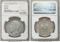 Baden. Friedrich I 5 Mark 1901-G AU50 NGC, Karlsruhe mint, KM268. 

HID09801242017

© 2020 Heritage Auctions | All Rights Reserved