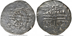 Emden. Herman von Kalvelage Denar ND (1020-1051) AU58 NGC, Counts of Hamburg mint, Dannenburg-772. 0.71gm. Head right / Double cross. 

HID098012420...