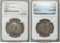 Saxony. Friedrich August III 2/3 Taler 1765-EDC AU50 NGC, Dresden mint, KM981. 

HID09801242017

© 2020 Heritage Auctions | All Rights Reserved