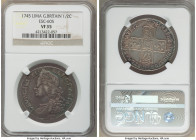 George II "Lima" 1/2 Crown 1745 VF35 NGC, KM584.3, S-3695, ESC-605. Lima below bust, minted with silver seized at Lima, Peru. 

HID09801242017

© ...