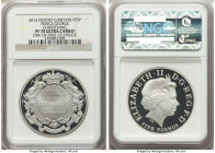Elizabeth II platinum Proof Piefort "Prince George Christening" 5 Pounds 2013 PR70 Ultra Cameo NGC, KM-Unl. One of First 25 Struck. Comes with origina...