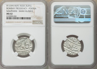 British India. Bombay Presidency Pair of Certified Rupees FE 1239 (1829) MS62 NGC, Poona mint, KM325 (under Maratha Confederacy). Nagphani mintmark, s...