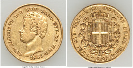 Sardinia. Carlo Alberto gold 20 Lire 1849 (Anchor)-P XF, Genoa mint, KM131.2. 21.2mm. 6.43gm. AGW 0.1866 oz. 

HID09801242017

© 2020 Heritage Auc...