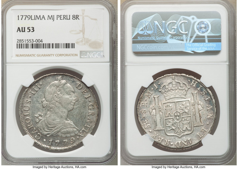 Charles III 8 Reales 1779 LM-MJ AU53 NGC, Lima mint, KM78.

HID09801242017

...