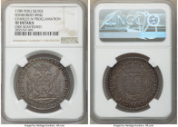 Charles IV Pair of Certified silver Proclamation Medals 1789 NGC, Fonrobert-8942. (1) XF Details (Obverse Scratched) and (1) AU Details Private Counte...