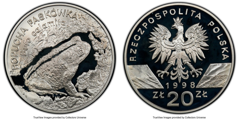 People's Republic Proof 20 Zlotych 1998 PR69 Deep Cameo PCGS, 1) "Natterjack Toa...