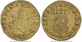 Ferdinand VI gold 1/2 Escudo 1758 M-JB AU Details (Edge Filing) NGC, Madrid mint, KM378.

HID09801242017

© 2020 Heritage Auctions | All Rights Re...