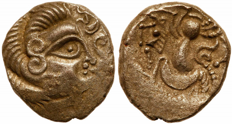 Celtic. Gaul. Armorica (Channel Islands). ca. 75-50 BC. Billon Stater (6.12 g). ...