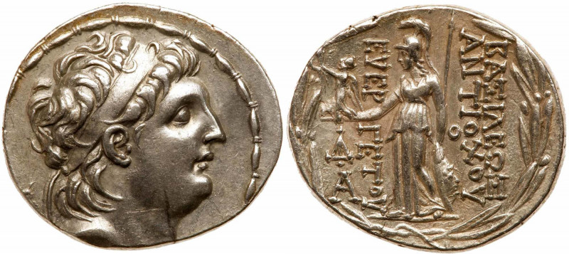 Seleukid Kingdom. Antiochos VII Euergetes, 138-129 BC. Silver Tetradrachm (16.81...