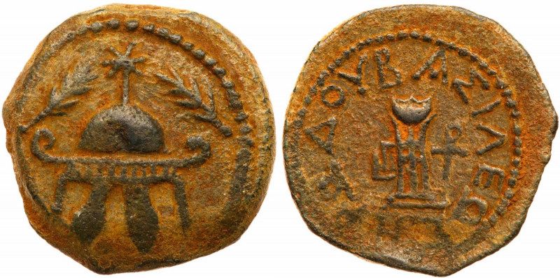 Herodian Dynasty. Herod I the Great. 40-4 BCE, AE 8 prutot, 24 mm (7.51 g). Year...