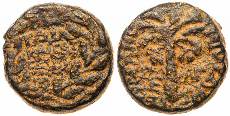 Herodian Dynasty. Herod Antipas, 4 BCE-39 CE. AE Full Denomination (Unit), 22 mm...