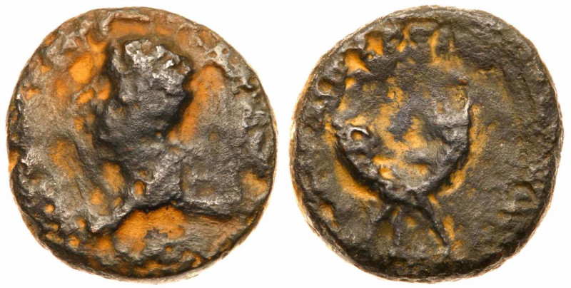 Heodian Dynasty. Agrippa I, 37-44 CE. AE 12 (2.29 g). Mint of Paneas, struck Yea...