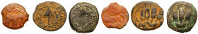 Judea. Herodian Dynasty. Agrippa I, 37-44 CE. Group of 3 AE Prutah