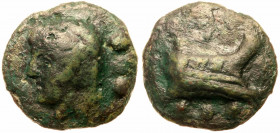 Roman Republic. Anonymous. Circa 240-225 BC. Aes Grave Quadrans (43.6g) 35 mm. F