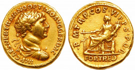 Trajan, AD 98-117. Gold Aureus (7.35g)