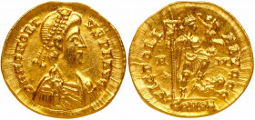 Honorius, AD 393-415. Gold Solidus (4.33 g). AU