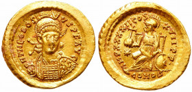 Theodosius II, AD 402-450. Gold Solidus (4.34 g)