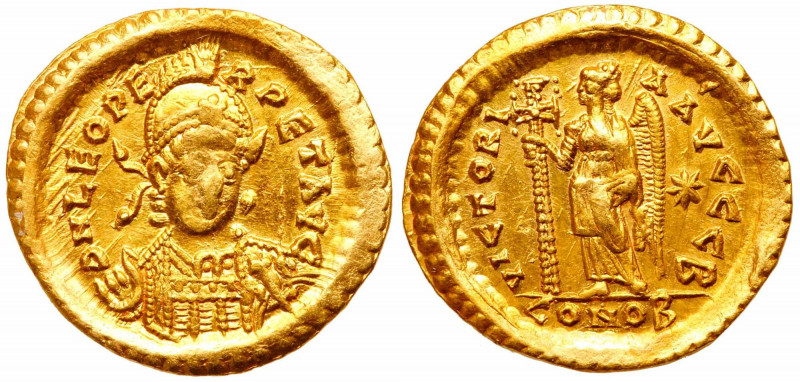 Leo I, AD. 457-474. Gold Solidus (4.46g). Mint of Constantinople, AD 457-73. Hel...