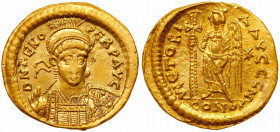 Zeno, AD 474-491. Gold Solidus (4.26 g). AEF