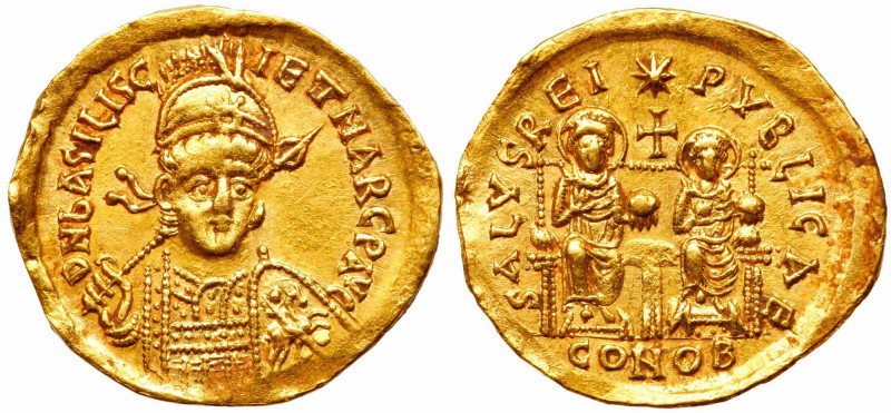 Basiliscus and Marcus, ca. late summer AD 475 to Aug. 476. Gold Solidus (4.06g)....