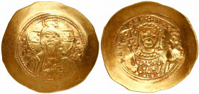 Michael VII, Ducas, 1071-1078. Gold Scyphate Nomisma (4.33 g). VF