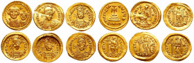6-piece lot of Roman and Byzantine Gold Solidi