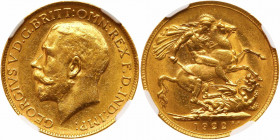 Australia. Sovereign, 1922-P. NGC UNC
