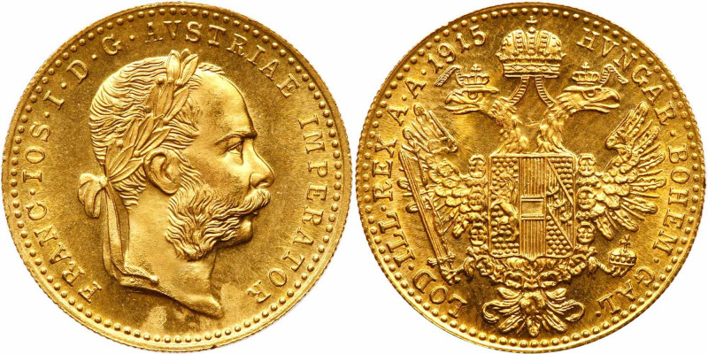 Austria. Ducat, 1915. KM-2267. Restrike. Weight 0.1107 ounce. Franz Joseph I. Ch...