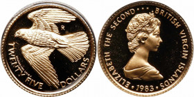 British Virgin Islands. 25 Dollars, 1983. PF