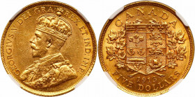 Canada. 5 Dollars, 1913. NGC MS61