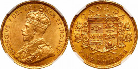 Canada. 5 Dollars, 1913. NGC UNC