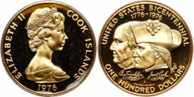 Cook Islands. 100 Dollars, 1976. PF