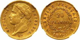 France. 20 Francs, 1812-A (Paris). NGC AU55