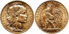 France. 20 Francs, 1911. BU