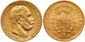 German States: Prussia. 10 Marks, 1873-C. VF