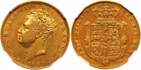 Great Britain. Sovereign, 1829. NGC EF45
