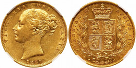 Great Britain. Sovereign, 1857. NGC AU55