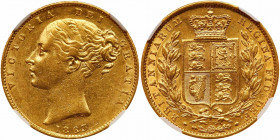 Great Britain. Sovereign, 1863. NGC AU55