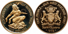 Guyana. 100 Dollars, 1976. PF