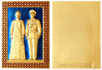Iran. Coronation Gold Medal, SH 1347 (1967). UNC