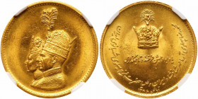Iran. Coronation Gold Medal, SH1346 (1967). NGC MS63