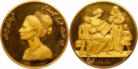 Iran. Gold "Mother Day" Medal, SH1354 (1975). PF