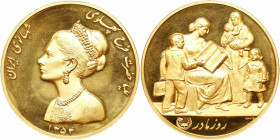 Iran. Gold "Mother Day" Medal, SH1354 (1975). PF