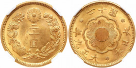 Japan. 20 Yen, Year 9 (1920). NGC MS65
