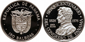 Panama. Platinum 150 Balboas, 1976. PF