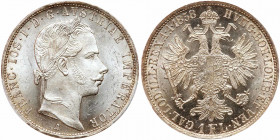 Austria. Florin, 1858-A. PCGS MS63