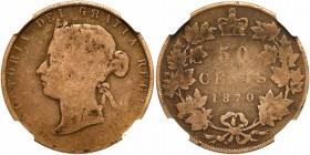 Canada. 50 Cents, 1870. NGC AG3