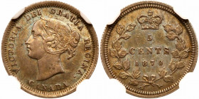 Canada. 5 Cents, 1870. NGC AU53