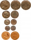 Canada. Specimen Set: 50, 25, 10, 5 and 1 Cent, 1908