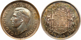 Canada. Matte Specimen 50 Cents, 1937. PCGS SP66